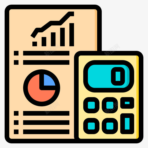 图表计算器工具2线颜色图标svg_新图网 https://ixintu.com 图表 工具 计算器 颜色