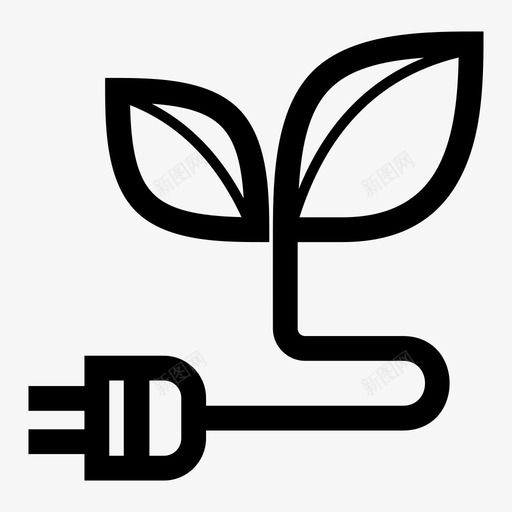 绿色电力生态电力图标svg_新图网 https://ixintu.com 环境 生态 电力 绿色电力 能源