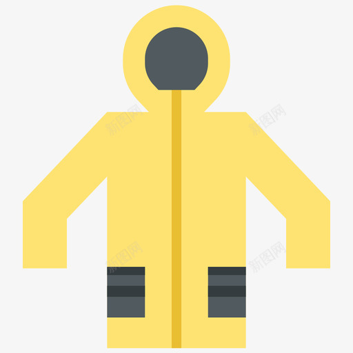 雨衣衣服142平的图标svg_新图网 https://ixintu.com 平的 衣服 雨衣