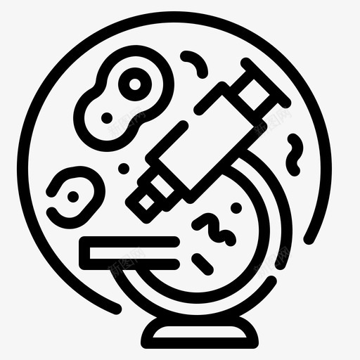 生物学大学课程2线性图标svg_新图网 https://ixintu.com 大学 生物学 线性 课程