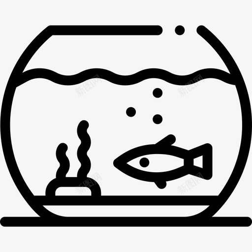 鱼缸宠物店77线性图标svg_新图网 https://ixintu.com 宠物 线性 鱼缸