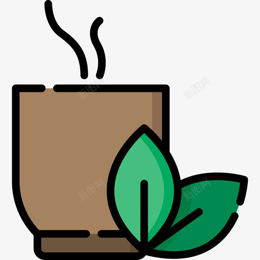 茶瓷器45原色图标svg_新图网 https://ixintu.com 原色 瓷器
