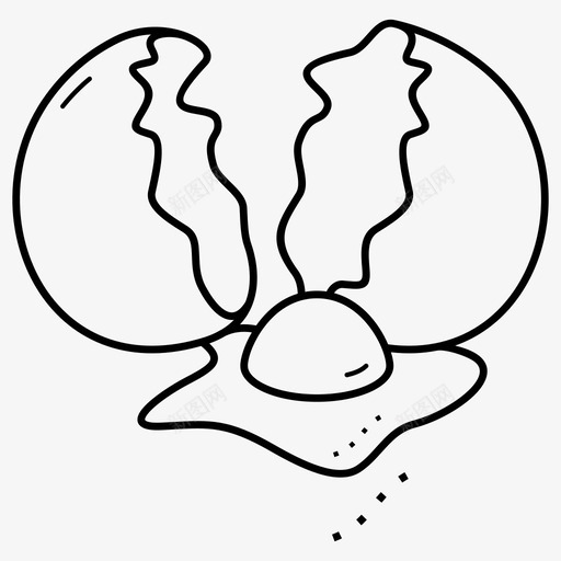 破壳蛋易碎蛋壳图标svg_新图网 https://ixintu.com 易碎 破壳蛋 空 蛋壳
