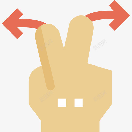 展开手势2平放图标svg_新图网 https://ixintu.com 展开 平放 手势
