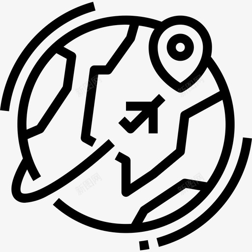 地球夏季77线性图标svg_新图网 https://ixintu.com 地球 夏季 线性