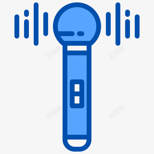麦克风音频视频3蓝色图标svg_新图网 https://ixintu.com 蓝色 音频视频3 麦克风