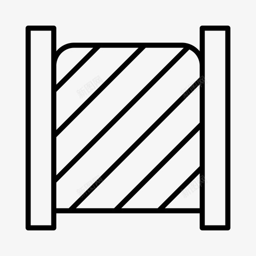 门栅栏金属门图标svg_新图网 https://ixintu.com 栅栏 金属