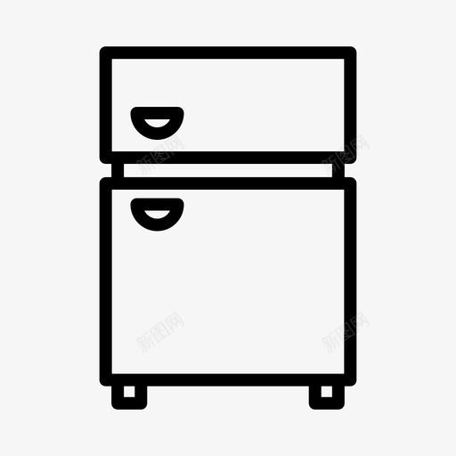 冰箱家用20线性图标svg_新图网 https://ixintu.com 冰箱 家用 线性