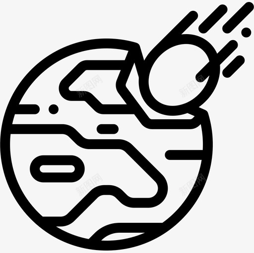 陨石空间128直线图标svg_新图网 https://ixintu.com 直线 空间 陨石