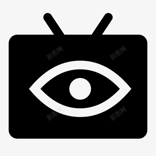 直播 播放 摄像机 看 眼睛 电视 面性svg_新图网 https://ixintu.com 直播 播放 摄像机 看 眼睛 电视 面性