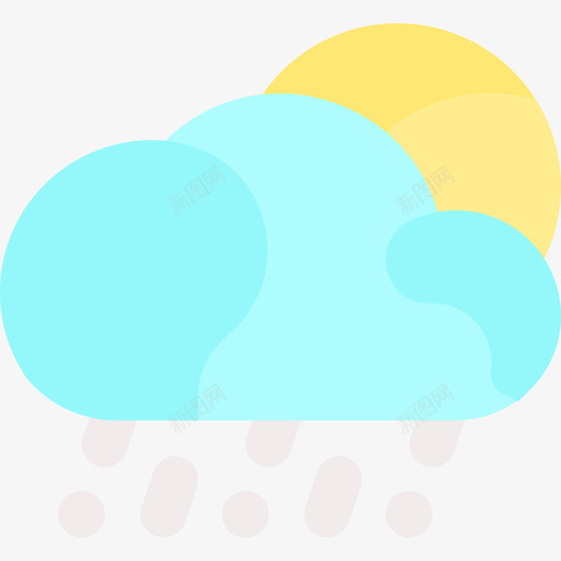 下雨天气251平坦图标svg_新图网 https://ixintu.com 下雨 天气251 平坦