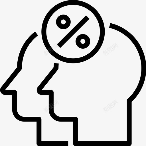 百分比折扣4线性图标svg_新图网 https://ixintu.com 折扣4 百分比 线性
