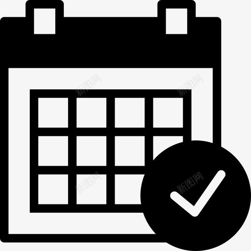 检查日期日历日程表图标svg_新图网 https://ixintu.com 日历 日期 日程表 检查 用户界面