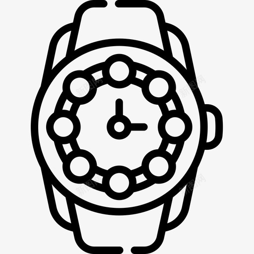 腕表嘻哈19线性图标svg_新图网 https://ixintu.com 嘻哈19 线性 腕表