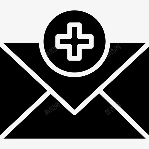 邮件医疗158实心图标svg_新图网 https://ixintu.com 医疗 实心 邮件