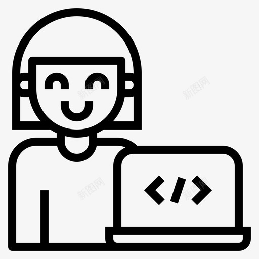开发者软件开发线性图标svg_新图网 https://ixintu.com 开发者 线性 软件开发