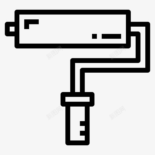 油漆辊卷筒纸117线性图标svg_新图网 https://ixintu.com 卷筒 油漆 筒纸 线性 设计