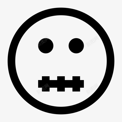 拉链嘴表情符号表情图标svg_新图网 https://ixintu.com 拉链 池井 符号 表情