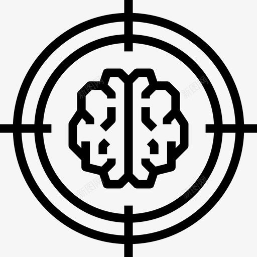 目标大脑概念线性图标svg_新图网 https://ixintu.com 大脑 概念 目标 线性