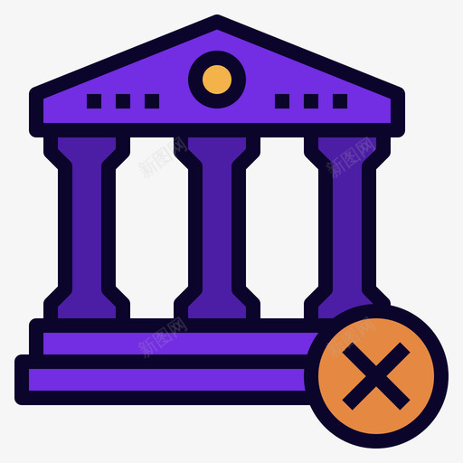 无银行fintech25线性颜色图标svg_新图网 https://ixintu.com fintech 线性 银行 颜色