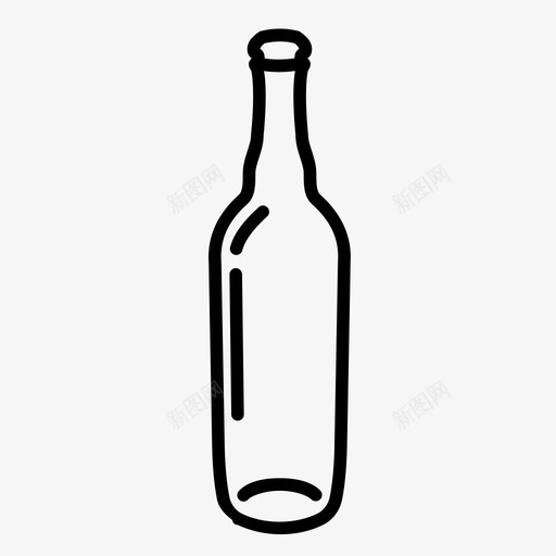 瓶子啤酒瓶饮料瓶图标svg_新图网 https://ixintu.com 啤酒瓶 玻璃瓶 瓶子 白色 饮料