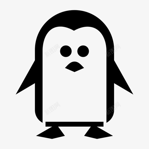 企鹅动物鸟图标svg_新图网 https://ixintu.com 企鹅 动物 极地 雪地