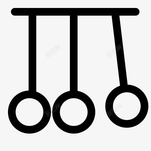 摆锤动量科学图标svg_新图网 https://ixintu.com 动量 摆锤 科学 科学加粗线集174