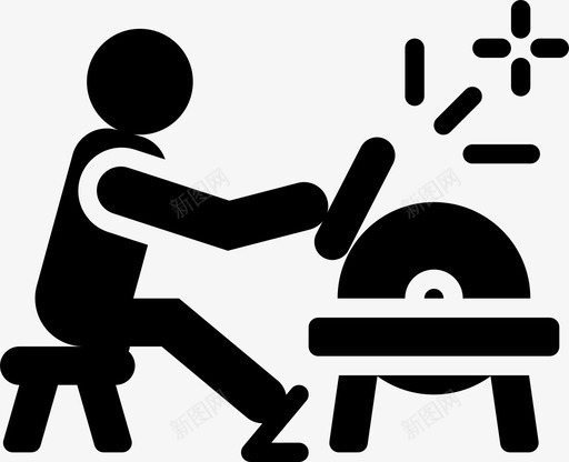 铁匠采矿和工艺2填充图标svg_新图网 https://ixintu.com 填充 工艺 采矿 铁匠