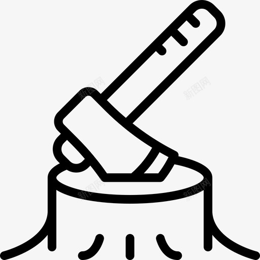 伐木工人采矿和手工艺线性图标svg_新图网 https://ixintu.com 伐木 伐木工 工人 手工艺 线性 采矿