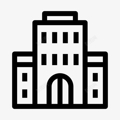 建筑物场所直线图标svg_新图网 https://ixintu.com 场所 建筑物 直线