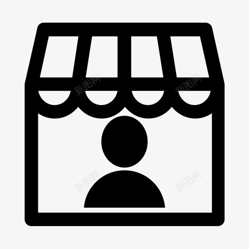 店主市场商店图标svg_新图网 https://ixintu.com 商店 市场 店主 摊位