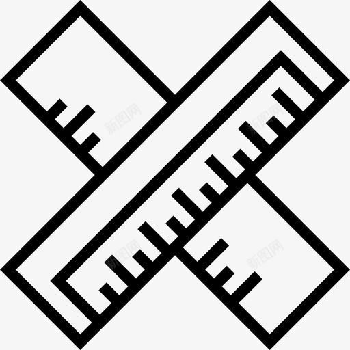 直尺平面工具13直线图标svg_新图网 https://ixintu.com 工具 平面设计 直尺 直线