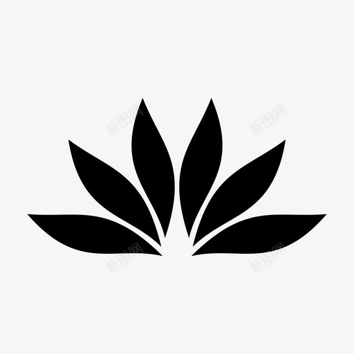 花莲花自然图标svg_新图网 https://ixintu.com 植物 自然 莲花