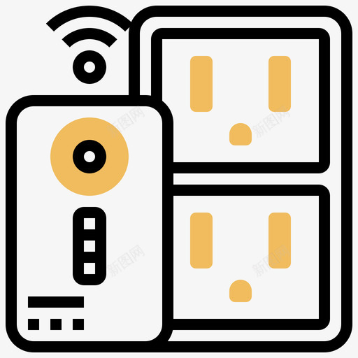 Wifigadget26黄色阴影图标svg_新图网 https://ixintu.com Wifi gadget 阴影 黄色