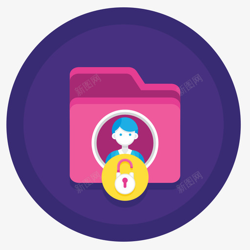 个人资料gdpr36扁平圆形图标svg_新图网 https://ixintu.com gdpr 个人资料 圆形 扁平