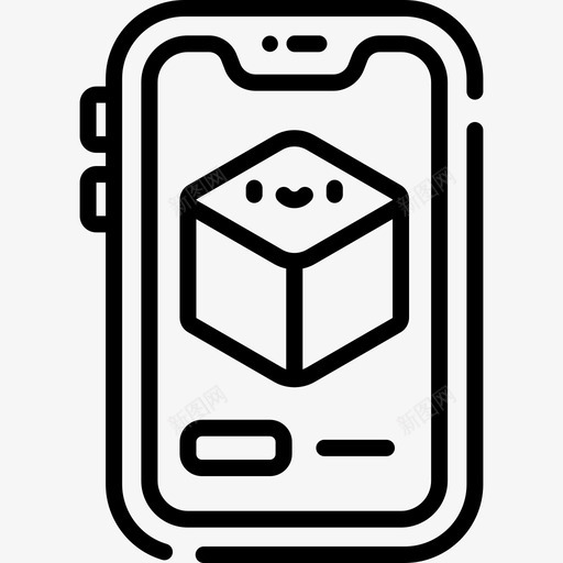 智能手机3d打印57线性图标svg_新图网 https://ixintu.com 3d打印57 智能手机 线性