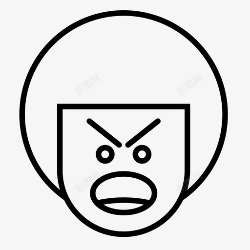 愤怒男孩表情符号图标svg_新图网 https://ixintu.com 1行 愤怒 男孩 符号 表情