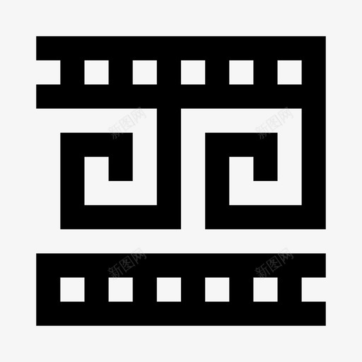 图案古董波浪图标svg_新图网 https://ixintu.com 古董 图案 实心 波浪 游戏