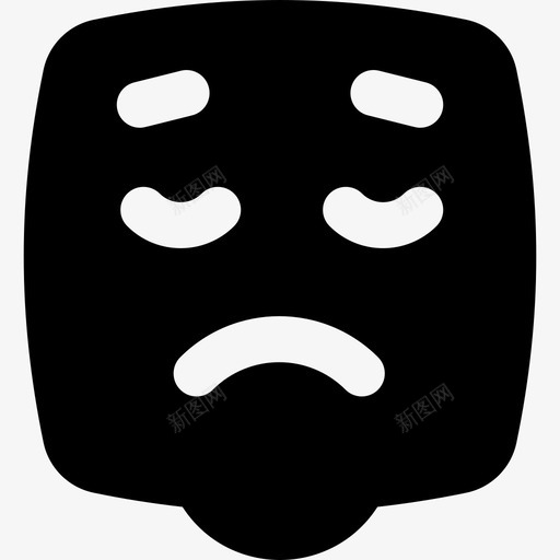 恼火表情图50填充图标svg_新图网 https://ixintu.com 填充 恼火 表情