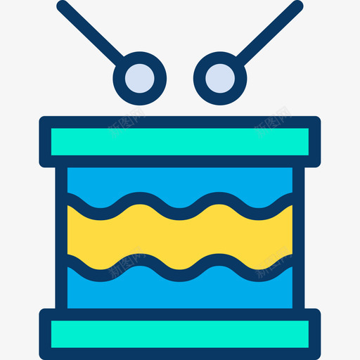 鼓马戏团52线颜色图标svg_新图网 https://ixintu.com 颜色 马戏团