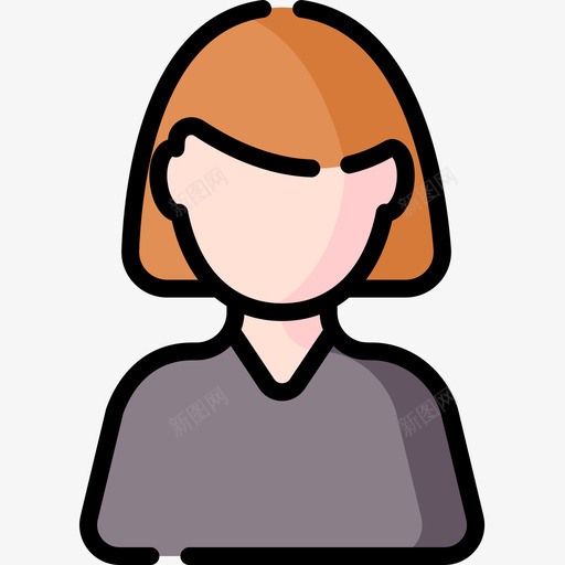 女人阿凡达68线性颜色图标svg_新图网 https://ixintu.com 女人 线性颜色 阿凡达68