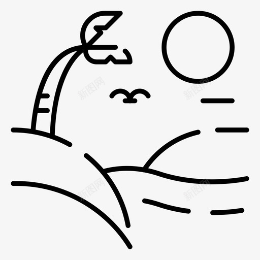 绿洲沙漠自然图标svg_新图网 https://ixintu.com 树木 沙漠 绿洲 自然 风景