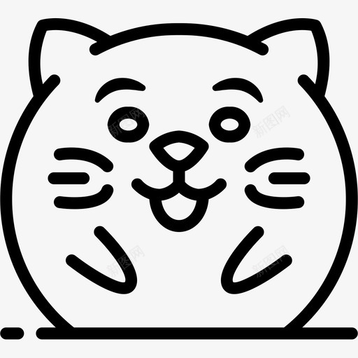 胖乎乎的猫化身3直线型图标svg_新图网 https://ixintu.com 化身 直线 线型 胖乎乎