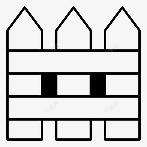 路障围栏花园围栏图标svg_新图网 https://ixintu.com 内部 围栏 花园 路障 防护