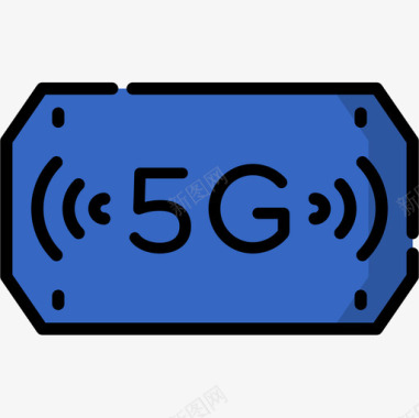 5g技术88线性颜色图标图标