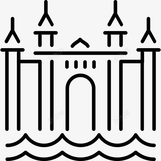 阿联酋建筑建筑地标图标svg_新图网 https://ixintu.com 地标 建筑 阿联酋