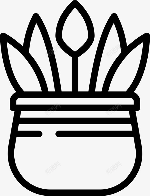 郁金香植物32线形图标svg_新图网 https://ixintu.com 植物 线形 郁金香