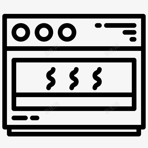 烤箱家用设备13线性图标svg_新图网 https://ixintu.com 家用 烤箱 线性 设备