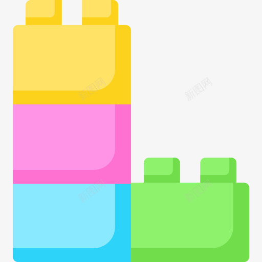积木儿童玩具22扁平图标svg_新图网 https://ixintu.com 儿童玩具 扁平 积木