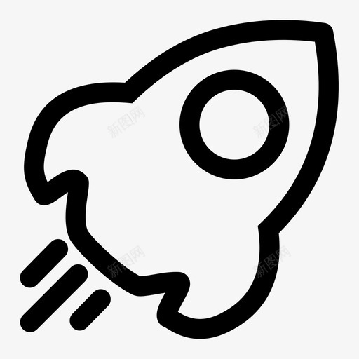 火箭 热点直达 线性svg_新图网 https://ixintu.com 火箭 热点直达 线性
